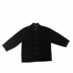 Ermenegildo Zegna Jacket Wool Blend Bomber Black Mens Medium 50